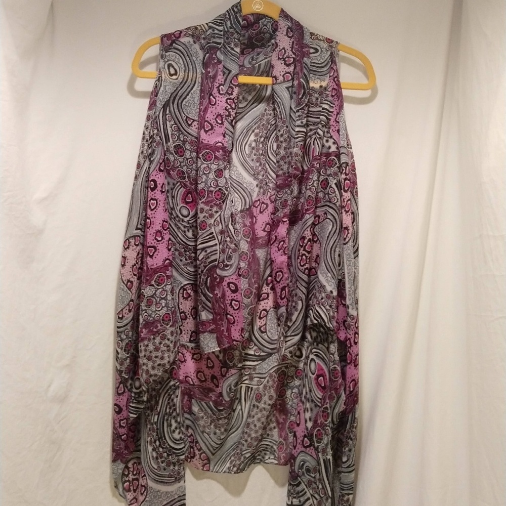 Lightweight sheer paisley vest